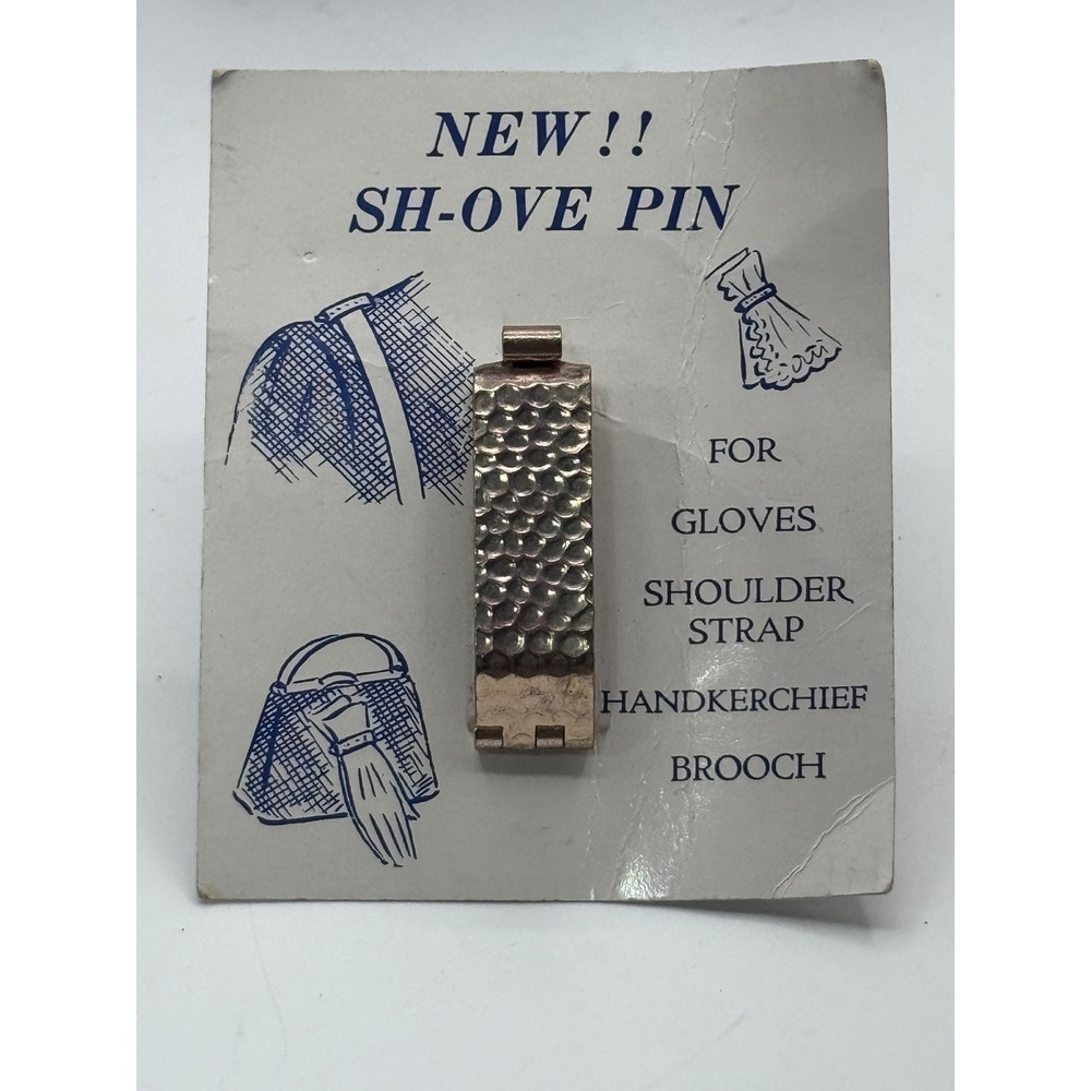 Vintage‎ Shove Pin Clip Brooch Glove Holder Handkerchief Retro Accessory